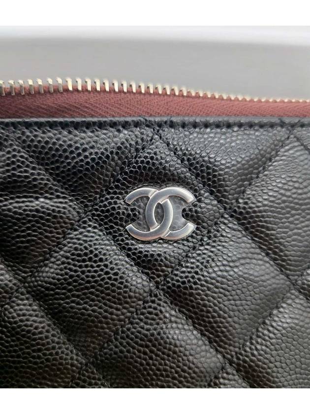 Silver CC Logo Small Calfskin Pouch Bag Black - CHANEL - BALAAN 7