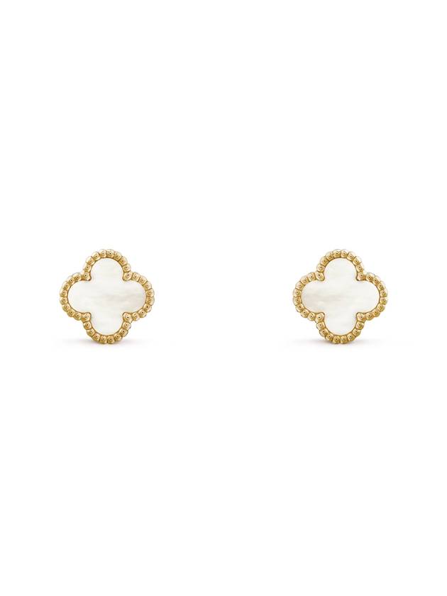 Sweet Alhambra Earrings Gold White - VANCLEEFARPELS - BALAAN 2