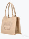 Cream Large Canvas Tote Bag Butter - GANNI - BALAAN 2