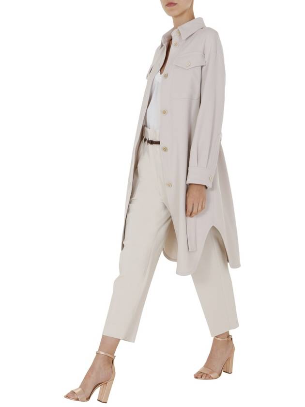 Women's Belted Trench Coat White - BRUNELLO CUCINELLI - BALAAN 3