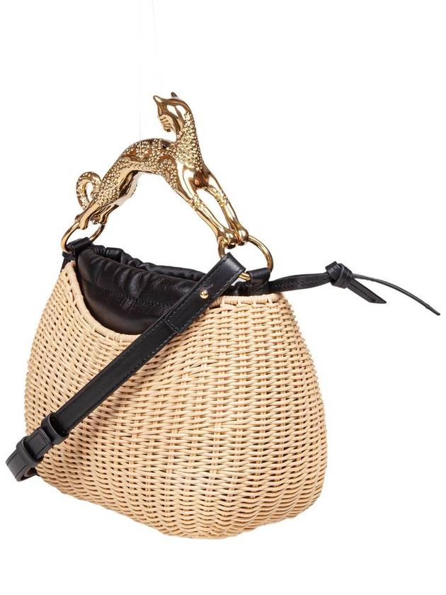 Lanvin Raffia And Leather Handbag - LANVIN - BALAAN 3