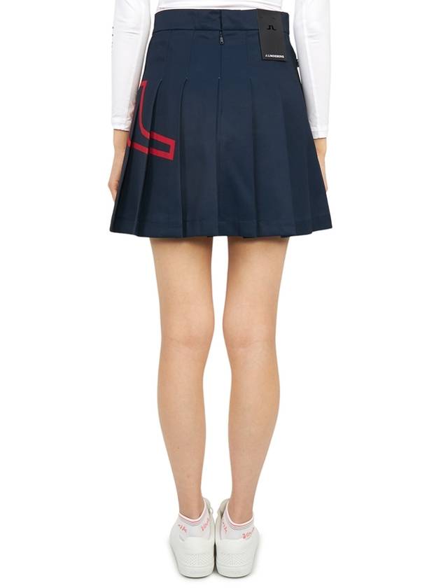 Women's Naomi NAOMI Pleated Skirt Navy - J.LINDEBERG - BALAAN 5