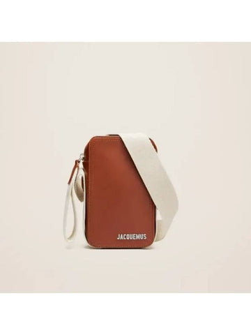 Le Cuerda Vertical Grosgrain Cross Bag Brown - JACQUEMUS - BALAAN 1