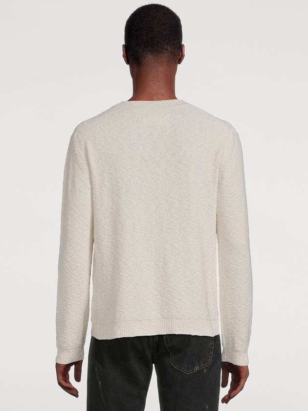 Back Stitch Crew Neck Knit Top Cream - MAISON MARGIELA - BALAAN 3