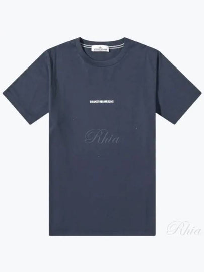 Micro Graphics One Print Short Sleeve T Shirt Navy - STONE ISLAND - BALAAN 2