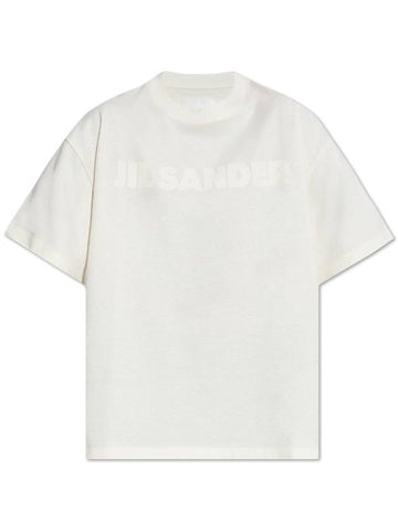 JIL SANDER T-shirt With Logo, Women's, Cream - JIL SANDER - BALAAN 1