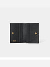 Saffiano Leather Triangle Logo Card Wallet Black - PRADA - BALAAN 5