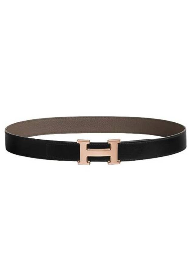 H Buckle Reversible 32mm Leather Belt Black - HERMES - BALAAN 2