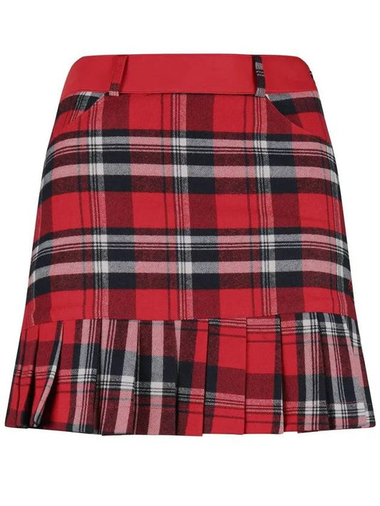 Women s Check Pleated Culotte Skirt BMU4A136W - LUX GOLF - BALAAN 2