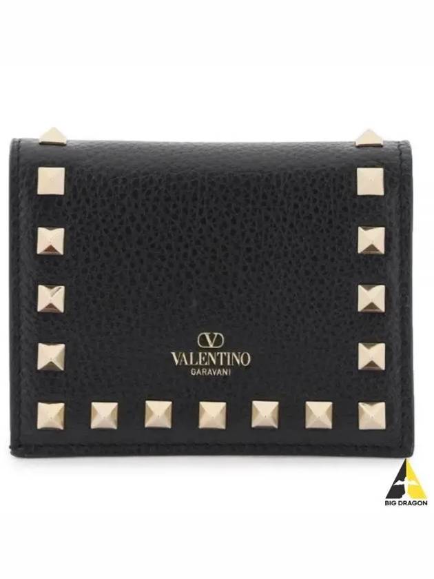 Rockstud Half Wallet Black - VALENTINO - BALAAN 2