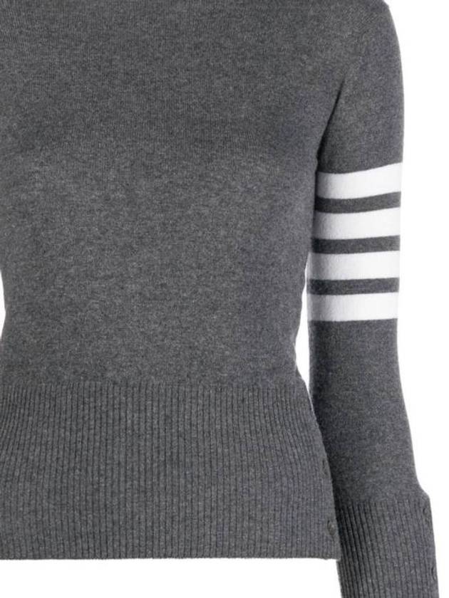 Women's 4 Bar Classic Cashmere Pullover Knit Top Grey - THOM BROWNE - BALAAN 3