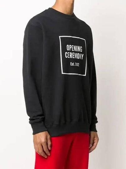 Opening Ceremony Men's Box Logo Crew Neck Sweatshirt Black Sweatshirt YMBA003F20FLE005 1002 - OPENING CEREMONY - BALAAN 2