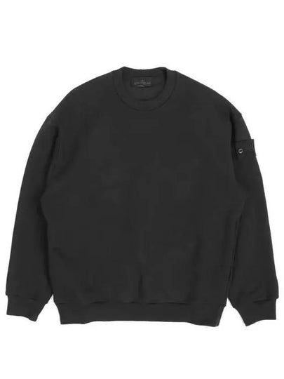 Waffen Patch Ghost Piece Cotton Sweatshirt Black - STONE ISLAND - BALAAN 2