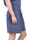 Poplin Striped Pajama Shorts Blue - TEKLA - BALAAN 4