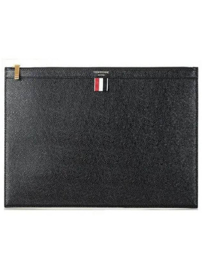 Medium Document Holder Clutch Bag Black - THOM BROWNE - BALAAN 2