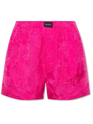 jacquard viscose shorts pink - BALENCIAGA - BALAAN 1