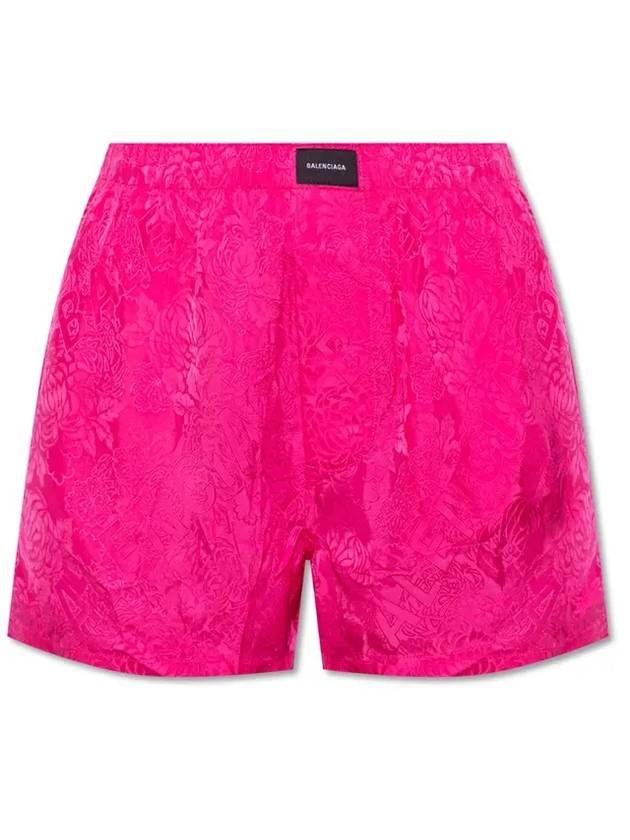 jacquard viscose shorts pink - BALENCIAGA - BALAAN 1