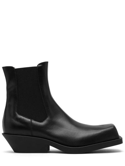 Square Toe Leather Chelsea Boots Black - MARNI - BALAAN 2