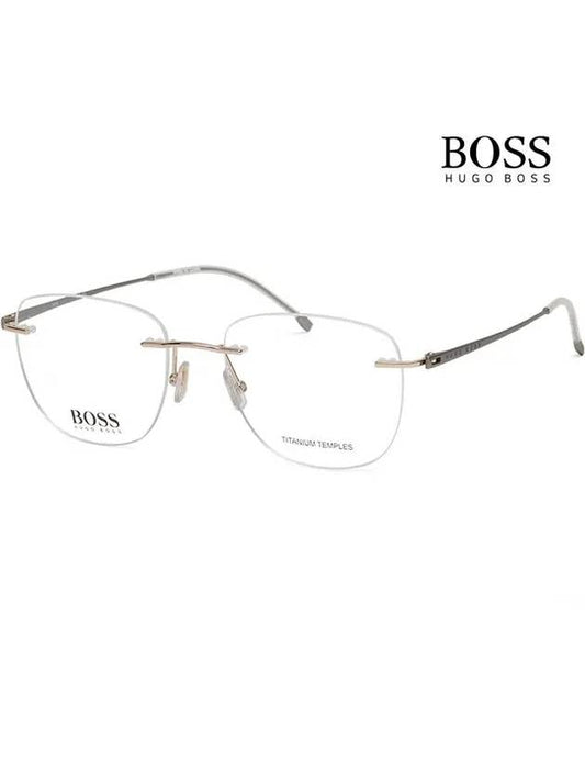 Hugo Boss glasses frame BOSS1266C J5G ultralight titanium rimless - HUGO BOSS - BALAAN 1