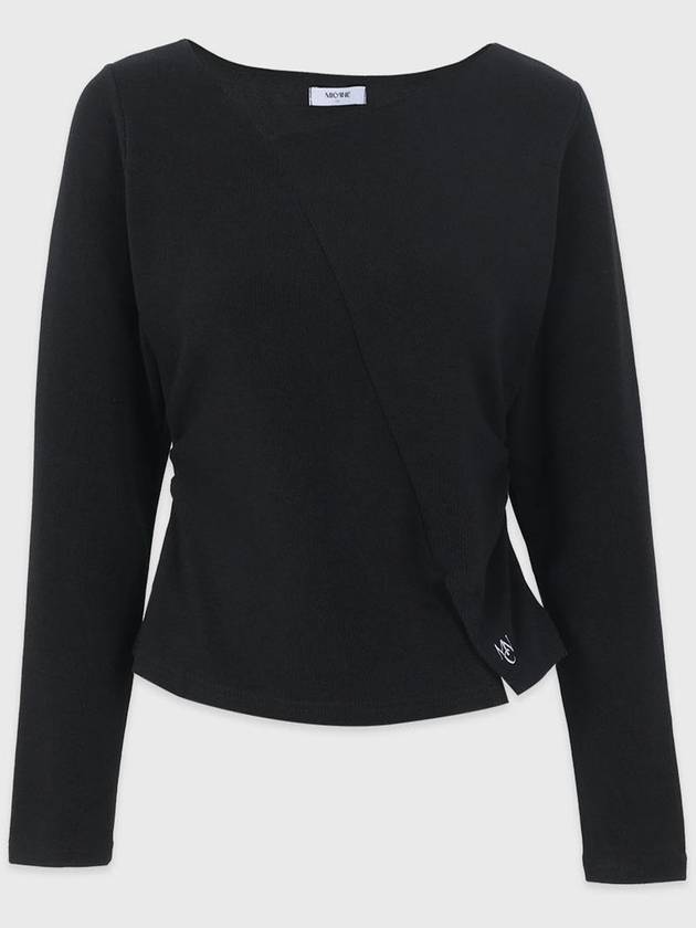 Women's Winning Line Slit Long Sleeve T-Shirt Black - MICANE - BALAAN 9