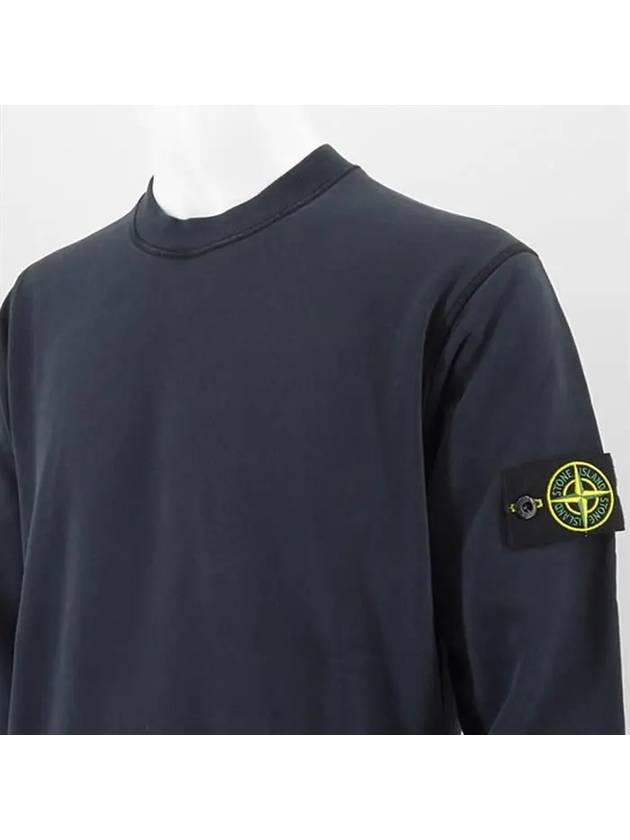 Wappen Patch Garment Dyed Sweatshirt Navy - STONE ISLAND - BALAAN 5