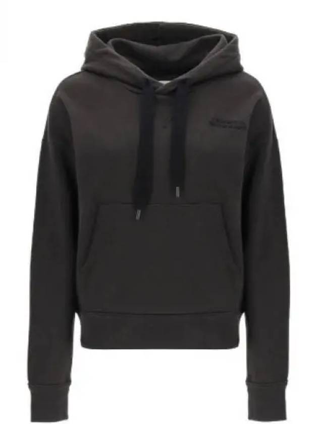 Sylla Embroidered Logo Oversized Hoodie Faded Black - ISABEL MARANT - BALAAN 2