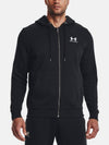 Essential Fleece Hooded Jacket Black - UNDER ARMOUR - BALAAN 4