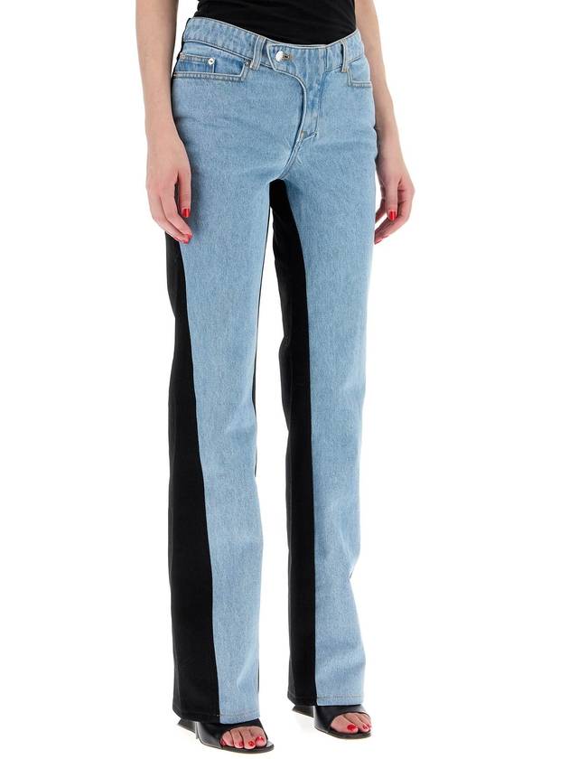 bicolor straight leg jeans with two - MUGLER - BALAAN 2