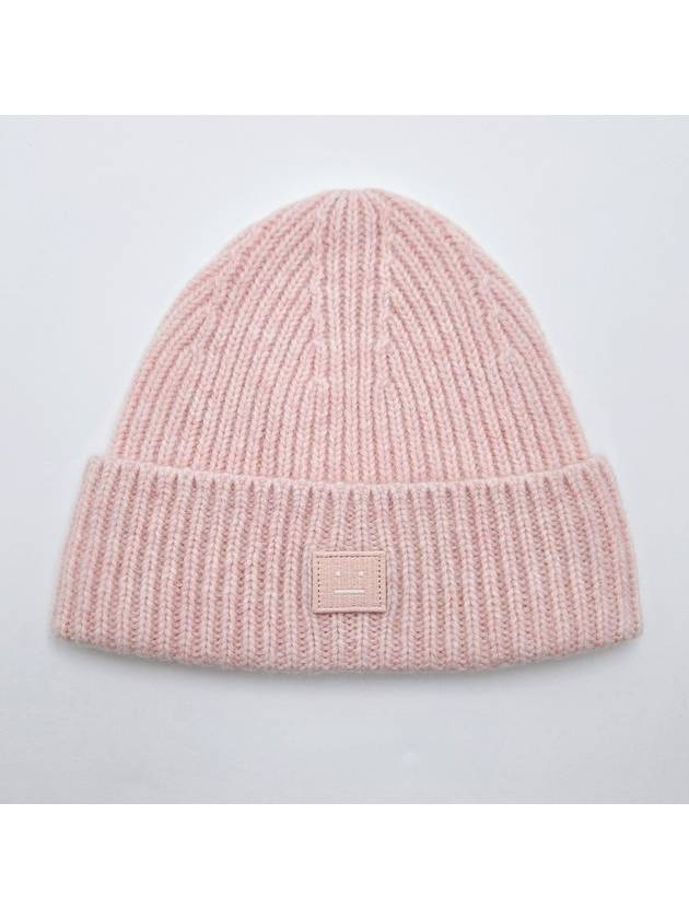 Kids Mini Face Knit Beanie Pink - ACNE STUDIOS - BALAAN 2