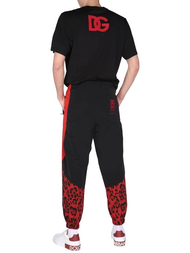 animal print track pants red black - DOLCE&GABBANA - BALAAN 3