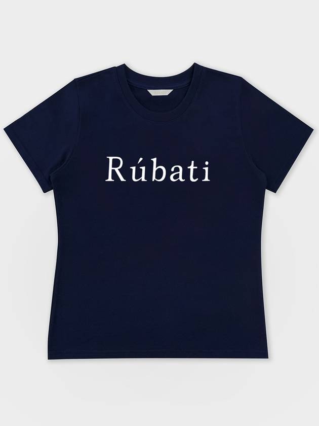 Serif Logo Tshirt NAVY - RUBATI - BALAAN 5