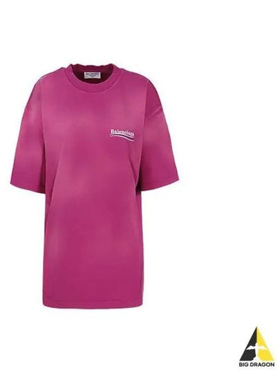 Wave logo short sleeve t shirt pink - BALENCIAGA - BALAAN 2