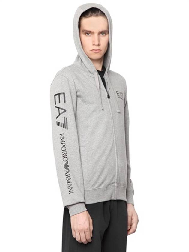 EA7 Hooded Cotton Sweatshirt - EMPORIO ARMANI - BALAAN 4