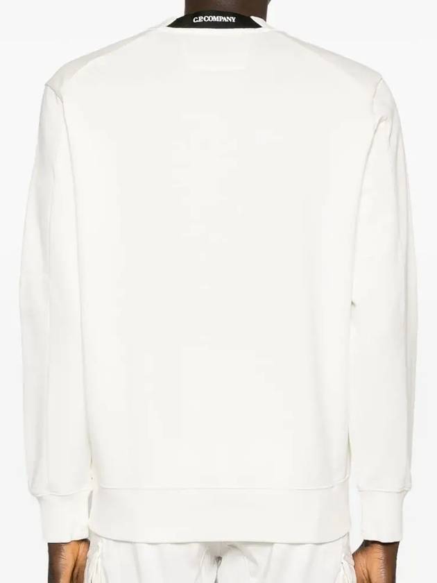 Diagonal Raised Fleece Sweatshirt White - CP COMPANY - BALAAN 4