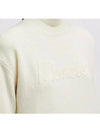 9C00007 M4281 035 Logo embroidery milk white cashmere wool knit - MONCLER - BALAAN 5