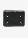 Signature Stitch Trifold Leather Half Wallet Black - MAISON MARGIELA - BALAAN 2