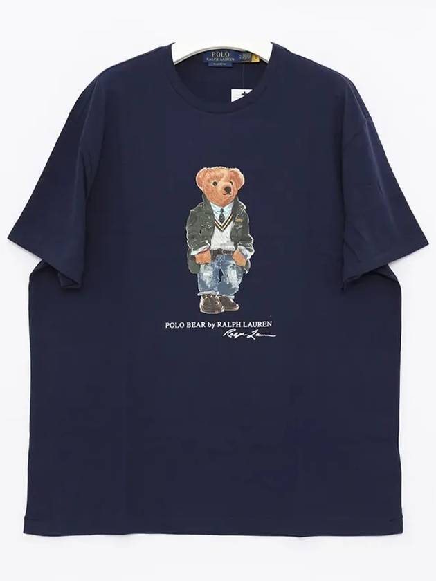 Polo Bear Print Short Sleeve T-Shirt Navy - POLO RALPH LAUREN - BALAAN 3