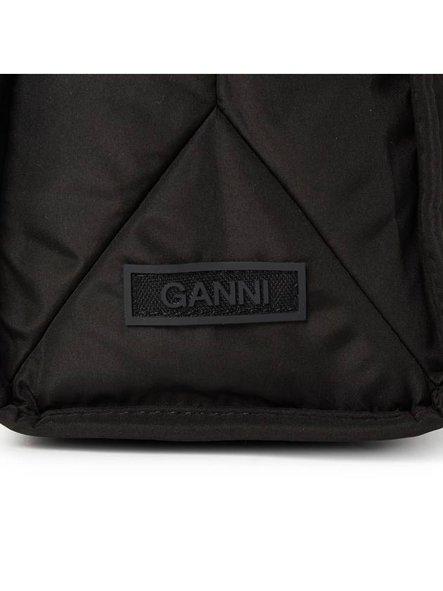 Recycle Tech Small Tote Bag Black - GANNI - BALAAN 10