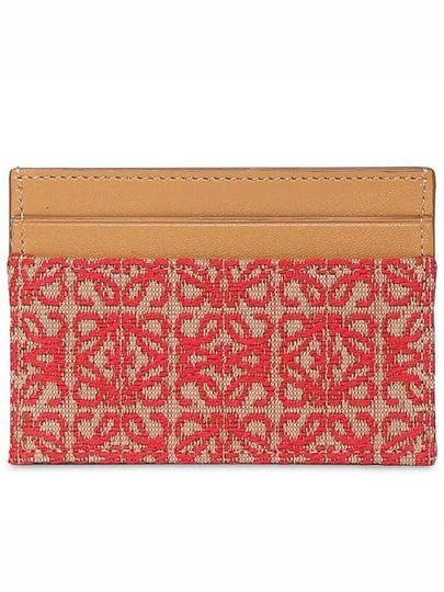 Anagram Calf Skin Card Wallet Red - LOEWE - BALAAN 2