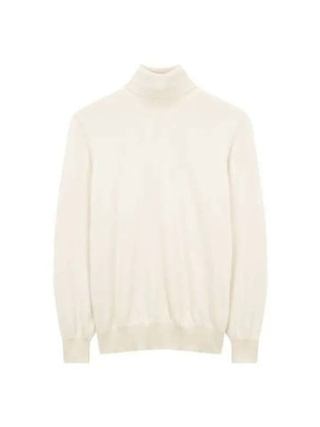 Men s Soft Cashmere Turtleneck Pullover Ivory 270214 - BRUNELLO CUCINELLI - BALAAN 1