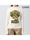 Women's Logo Intarsia Knit Top Off White - GANNI - BALAAN 3