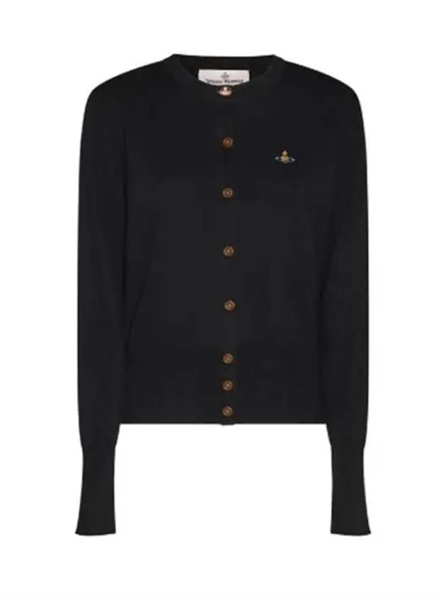 Bea Logo Cardigan Black - VIVIENNE WESTWOOD - BALAAN 5