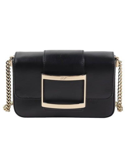 Women's Tres Vivier Buckle Shoulder Bag Black - ROGER VIVIER - BALAAN 2