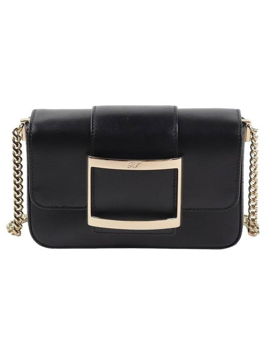 Women's Tres Vivier Buckle Shoulder Bag Black - ROGER VIVIER - BALAAN 2