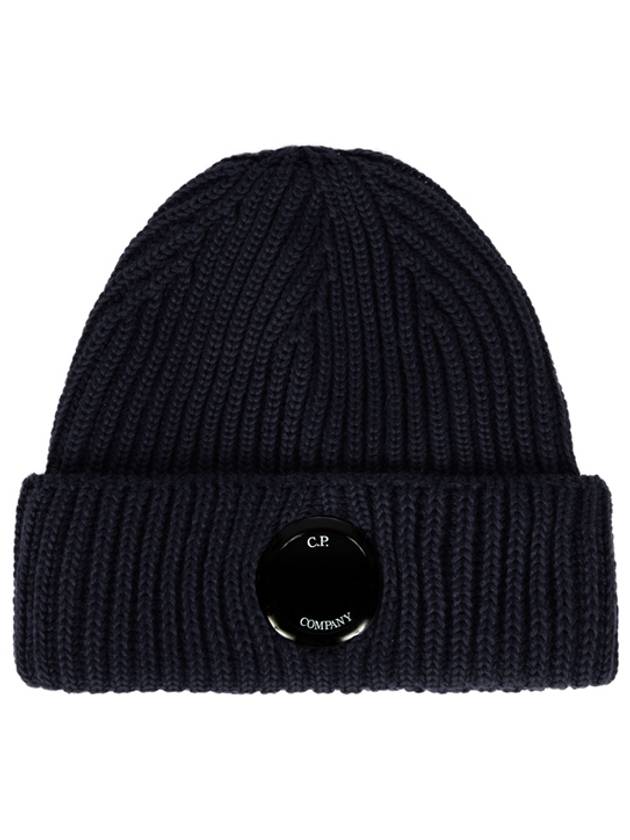 Lens Wappen Wool Beanie Navy - CP COMPANY - BALAAN 2