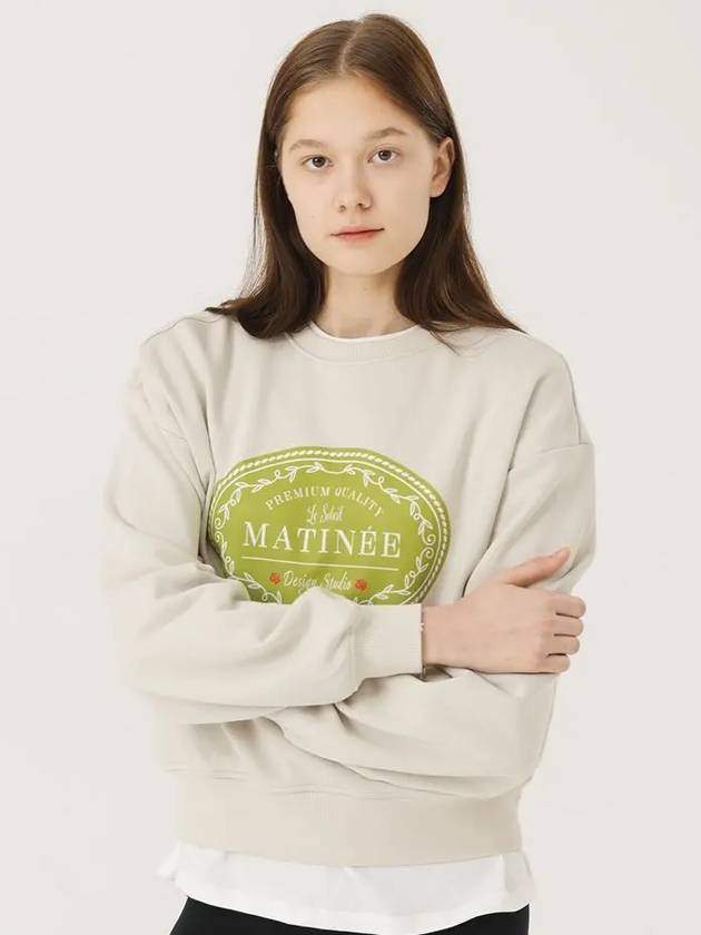 Brushed Options Matinee Classic label Sweat Shirts GREIGE - LE SOLEIL MATINEE - BALAAN 4