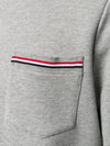 Men's Three-Stripe Tab Pocket Loopback Crew Neck Sweatshirt Light Grey - THOM BROWNE - BALAAN 3