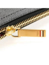 Pebble Grain Leather Large Zipper Laptop Holder Black - THOM BROWNE - BALAAN 9