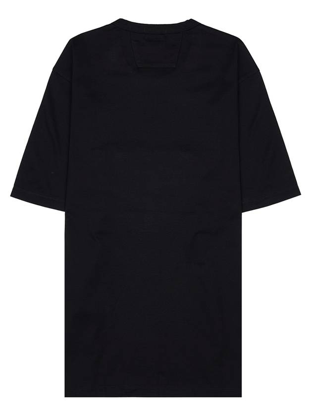 Mercerized Jersey Pocket Short Sleeve T-Shirt Black - CP COMPANY - BALAAN 3