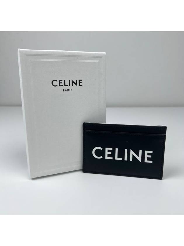 Lettering Logo Printing Card Wallet Black - CELINE - BALAAN 2